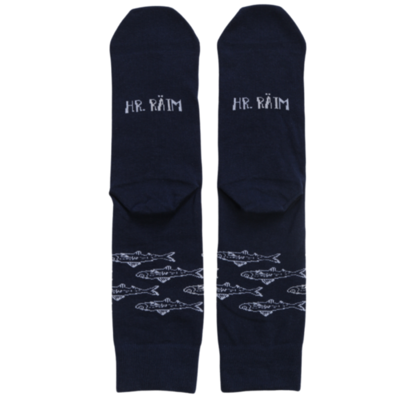 HR. RÄIM dark blue cotton socks for men