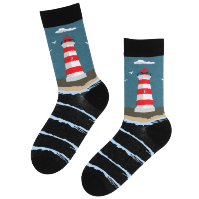 Lighthouse cotton socks for men